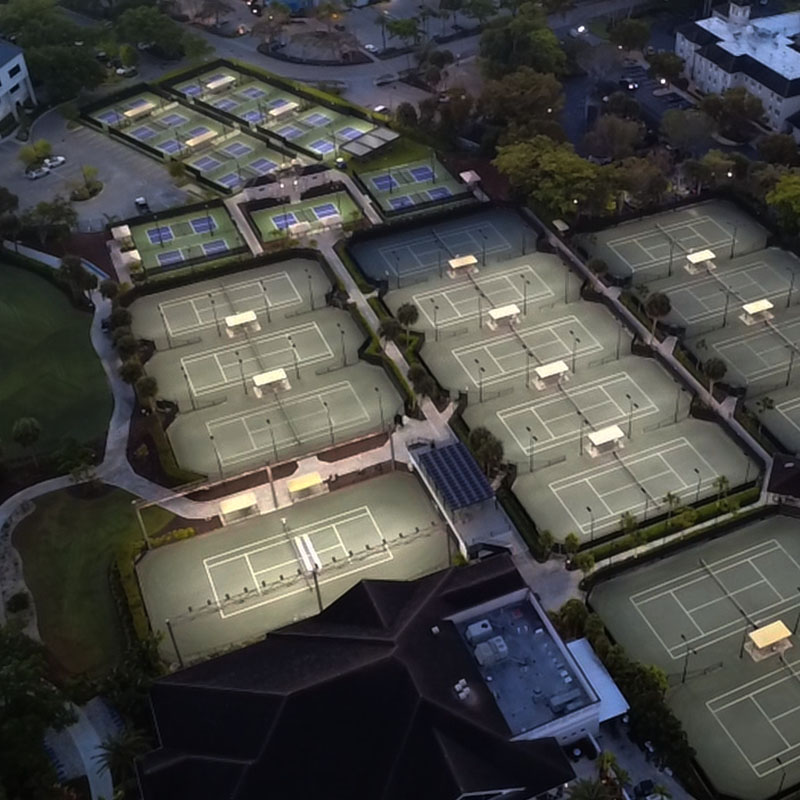 aerial of courts