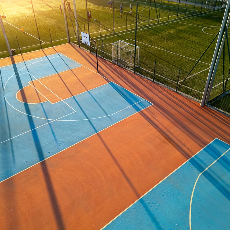 basketball court aerial